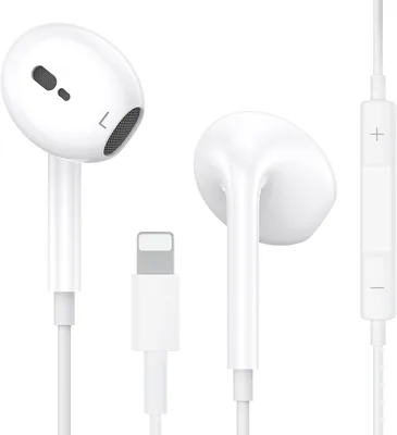 Ecouteurs filaires pour iPhone 14/13/12 [Certifiés MFi] | Son stéréo Hi-Fi avec micro et volume