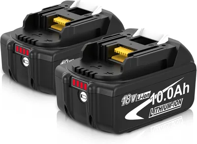 Ersatzakku für Makita BL1860B 10.0Ah / 10000mAh, Pack mit 2 | Kompatibel mit BL1850B, BL1830B, BL1840B, LXT-400
