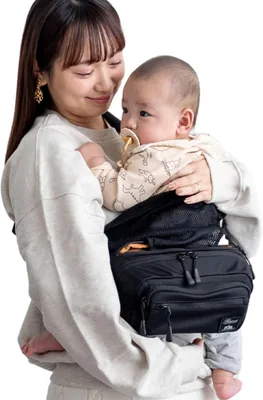 [スイートマミー] AGS ヒップシート 抱っこ紐 3WAY 耐荷重20kg 6ヶ月〜4歳 国際特許取得 [PLUS MODEL/ナイロン/アーバンブラック] ベストディール