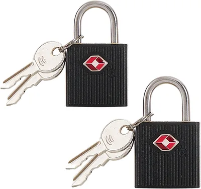 2 Pack Luggage Locks with Keys - TSA Padlock Brass Copper