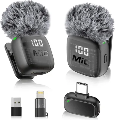 Mini Lavalier Mic Clip for iPhone Wireless