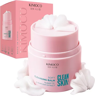 Kimoco Clean Skin Masło do Demakijażu Twarzy 45g z Olejem Tsubaki i Heartleaf