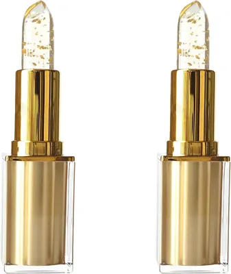 Kivora Lipstick - Colour Changing, Clear-Pink Gold Foil (2pcs)