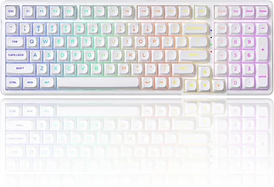 FURYCUBE K99 PRO Mechanical Keyboard, 99 Keys Wireless Gaming Keyboard with RGB Backlit, Bluetooth/2