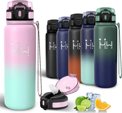 Botella Térmica Motswedi de 750 ml con Paja, Botella de Acero Inoxidable para Bebidas Calientes y Frías, Cantina, Termo de Agua Fría