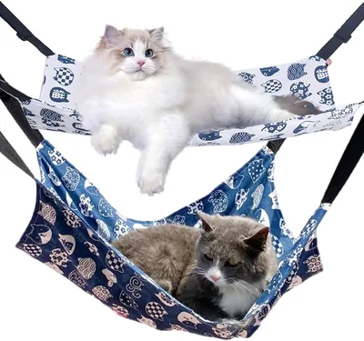2 Hamacas Para Gato, Amaca Para Gato De Tela, Verano, Decoración De Gato | Tela suave y transpirable