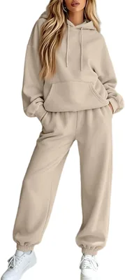 ASUIU Fall Sets Women 2 Piece Outfits Baggy Long Sleeve Sweatshirts Lightweight Business Matching Sets Best Deal
