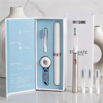 MiroShine Electric Toothbrush - 32000V, 3 Modes (4 Heads)
