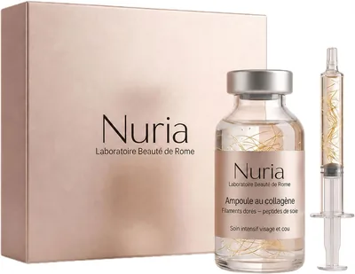 Sérum Nuria Coréen avec Effet Lifting Dès la Première Application, Peptides de Soie et Collagène, Plumpant et Fermant, Intense