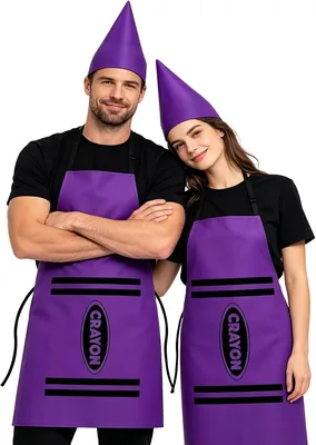Crayon Costume Set Adult - Color Apron & Cone Hat Outfit Best Deal