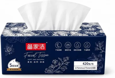 Facial Tissue 5-Ply Soft & Natural