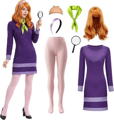 Essestim Purple Halloween Dress with Wig Set
