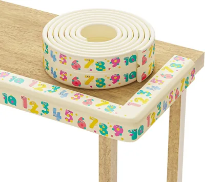 2m Baby Proofing Edge Protector Roll, Soft Foam Furniture Corner Guard