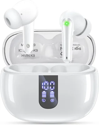 Big Bass Earphones ENC Noise Cancellation IP7 White