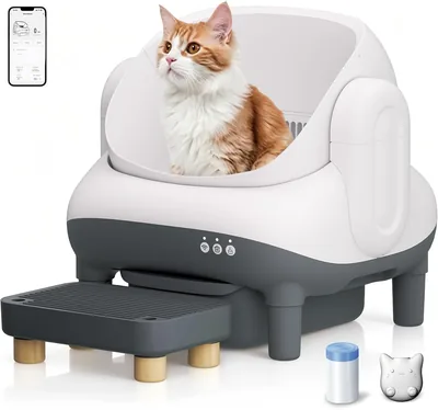 Smart Self Cleaning Cat Litter Box - Large Top Entry