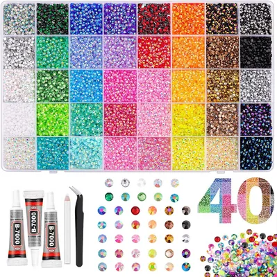 32000+pc Rhinestones Bedazzling Kit - 40 Colors