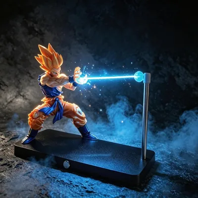 Lumière de nuit magnétique 3D Dragon Ball Z, Goku Super Saiyan, Rechargeable