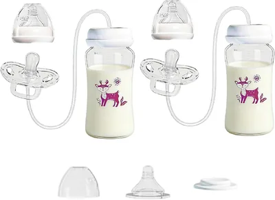 2X Pacifier Bottle Feeder - Silicone Anti-Colic Adjustable Feeding Bottles Best Deal