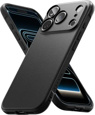 Ringke Funda para iPhone 18 Pro, Onyx Negro | Carcasa con Textura Antihuellas, Diseño Delgado y Ligero, Agarre Lateral Anti