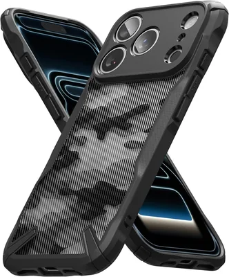 Ringke Funda para iPhone 18 Pro MAX, Fusion-X Camo Black