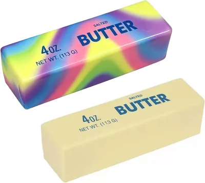 2 Pack Butter Stick Fidget Toy, Stress Relief Squeeze Ball