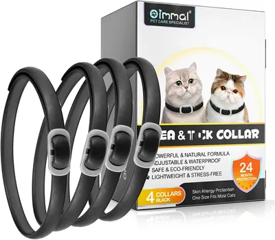 4 Pack Adjustable Cat Collars Waterproof Medium Large Cats Best Deal
