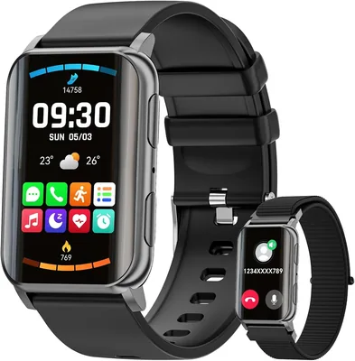 Smart Watch Men Women Fitness Tracker Curved Screen
