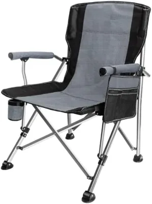 Folding Camping Chair with Cup Holder and Side Pocket