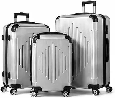 3‑Piece Luggage Set ABS Hard Shell Suitcase 20/24/28 Inch Best Deal