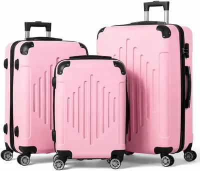 3‑Piece Luggage Set ABS Hard Shell Suitcase 20/24/28 Inch Best Deal