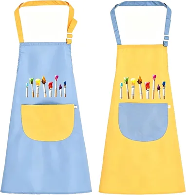 HIHIDAY 2pcs Kids Art Aprons with Pocket - Best Deal
