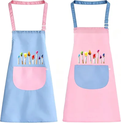 HIHIDAY 2pcs Children's Adjustable Art Apron