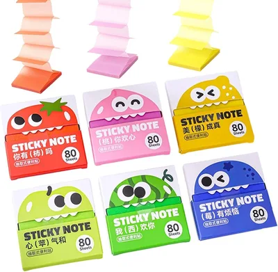 6 Boxes Transparent Glitter Sticky Notes - 480 Sheets