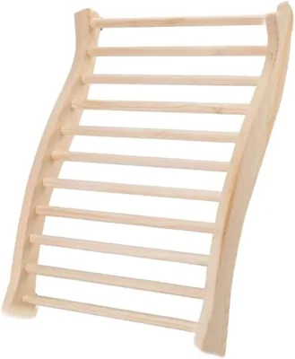 Infraröd bastu ryggstöd skyddar tillbaka från värmare | Ergonomisk S-kurva, passer naturlig ryggbåge, furu, infrarött säkert