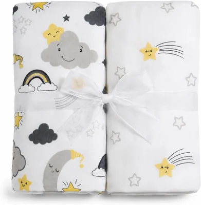 Baby Receiving Blanket Set, Soft Lightweight Swaddle, 2 Pack