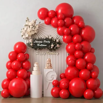Lumjoy Red Balloon Garland Arch Kit 80 Pack