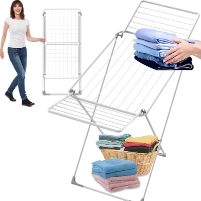 Extensible Clothes Drying Stand - Anti-Slip Feet
