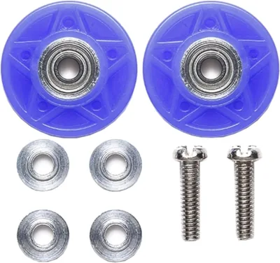 タミヤ 15551 ミニ四輪駆動 アップグレードパーツ No.551 0.5インチ（13mm）プラスチック車輪 (青) 