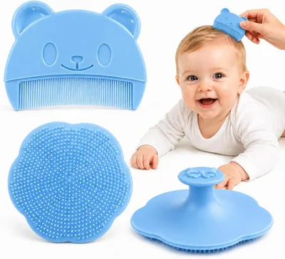 2-Pack Baby Hair Brush Set - Cradle Cap Brush & Scalp Massager Best Deal