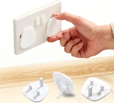 Plug Socket Covers for 3-Pin Outlets, 12 Pack