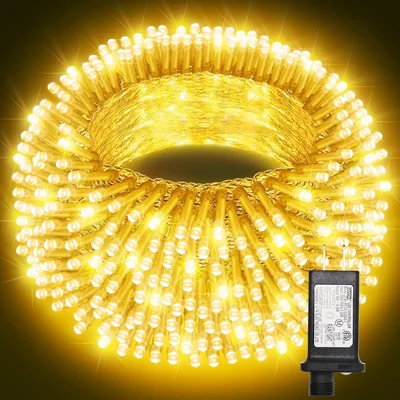 30M Luces Navideñas Blancas Calientes, 300 LED para Exterior | Conectables, 8 Modos, Temporizador y Memoria, IP6