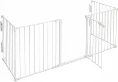 EVERGOODS Retractable Stair Gate - 5 Panel Metal Dog Gate