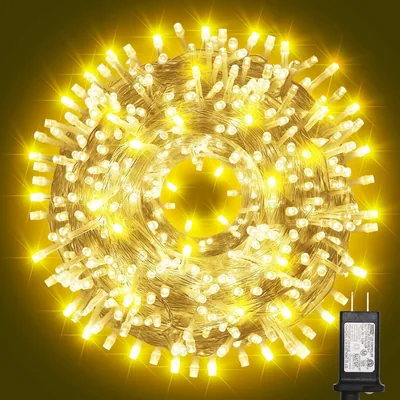 100M Luces Navideñas Blancas Cálidas, 1000 LED para Exterior | 8 Modos, Temporizador y Memoria, IP65 Impermeables