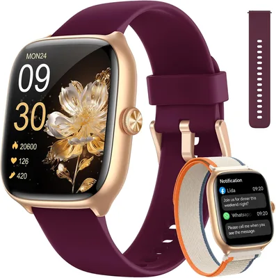 Woneligo Smart Watch Women Rose Purple 40mm
