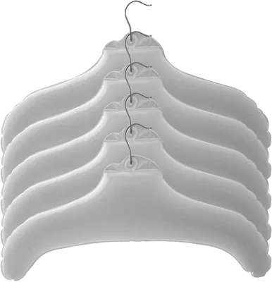 Peosaard 5st Pack Infladbara Hängare Vattenfria Leksfri 17x10 Vit PVC Portabel Hängare för Resor, Affärsträfen, Kamp
