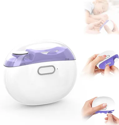Clipper per Unghie Elettriche Portatili, Tagliacunghie Automatico con LED e Senza Rumore