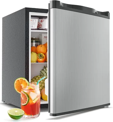 Feelfunn Mini Fridge - 1.7Cu.Ft Silver
