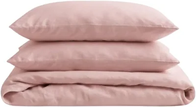 Bedding Zone 3 Piece Duvet Cover Set, Pink, Super King