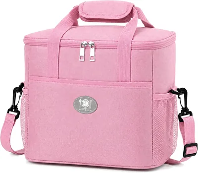 YHMLUX Pink Large Lunch Cooler Bag - 3-Layer Insulation