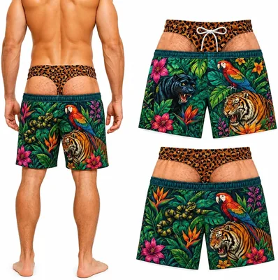 Funny Men's Swim Trunks - 3D Print Gag Gift Best Deal